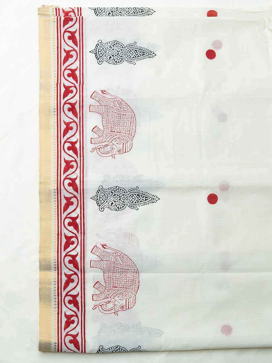 Saree Elephant paisley